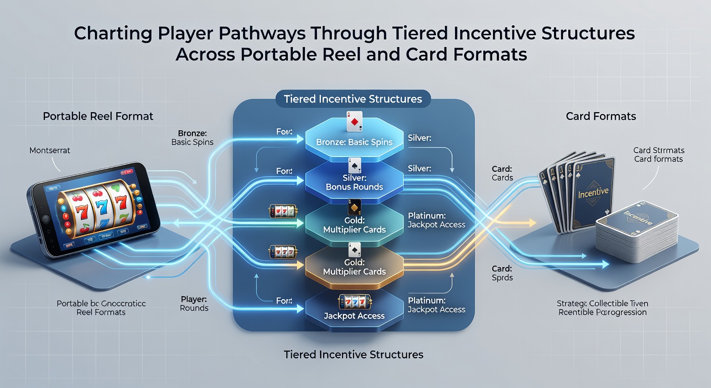 Infographic illustrating player pathway from portable reels through VIP tiers to live card dealer tables