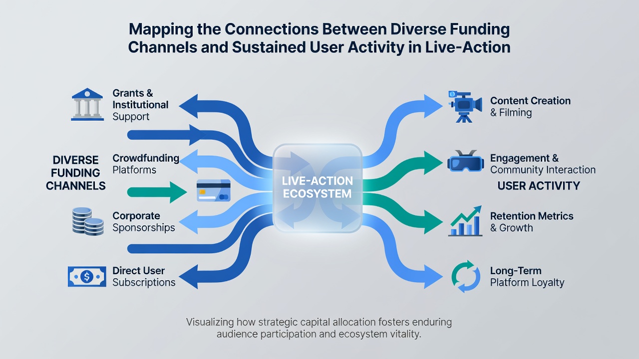Chart displaying retention rates and activity levels for players using different funding methods in live-action and automated gaming