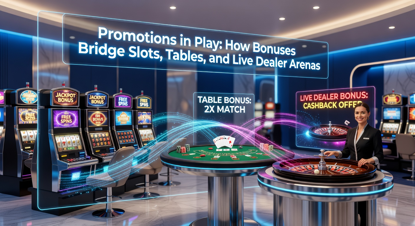 Dynamic split-screen showing slot bonus explosion transitioning to live dealer blackjack hand and roulette spin under promotional overlays